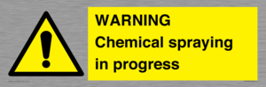 WARNING Chemical spraying in progress